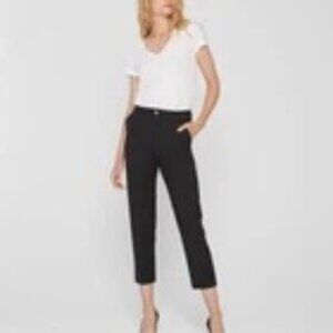 Club Monaco Borrem Pant in Black Ankle Wool Straight Leg Suit Trouser Sz 6